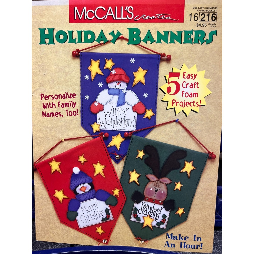 McCalls Creates Holiday‎ Banners Projects 1999 Easy family project booklet
